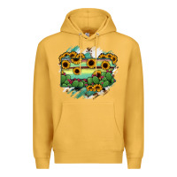 Mustard Pennsylvania State Map Premium Hoodie - RanaPortraitStore