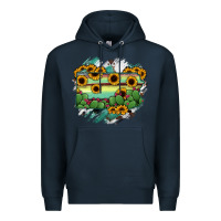 Navy Pennsylvania State Map Premium Hoodie - RanaPortraitStore