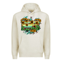 Oatmeal Heather Pennsylvania State Map Premium Hoodie - RanaPortraitStore
