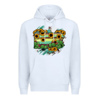 White Pennsylvania State Map Premium Hoodie - RanaPortraitStore