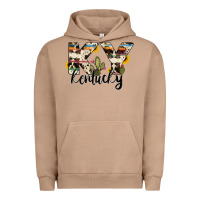 Kentucky State Cowhide Serape Cactus Urban Hoodie | Teevron