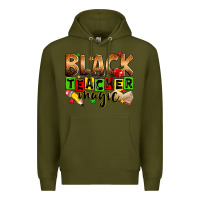 Army Green Black Teacher magic juneteenth Premium Hoodie - Zillion Design Studio