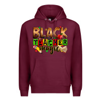 Burgundy Black Teacher magic juneteenth Premium Hoodie - Zillion Design Studio