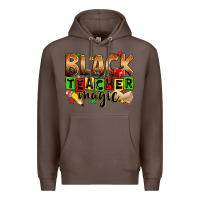 Coffee Black Teacher magic juneteenth Premium Hoodie - Zillion Design Studio