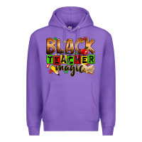 Purple Black Teacher magic juneteenth Premium Hoodie - Zillion Design Studio