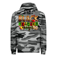 Slate Camo Black Teacher magic juneteenth Premium Hoodie - Zillion Design Studio