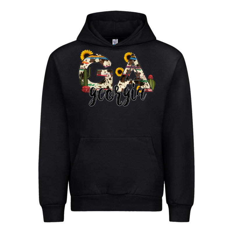 Georgia State Cowhide Serape Cactus Urban Hoodie by RanaPortraitStore | Teevron