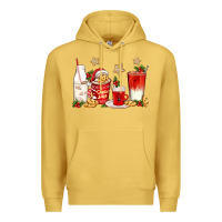 Antique Gold santa fuel coffee cups Premium Hoodie - texasbilliewilder