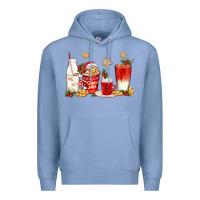 Colony Blue santa fuel coffee cups Premium Hoodie - texasbilliewilder