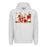 Dove Grey santa fuel coffee cups Premium Hoodie - texasbilliewilder