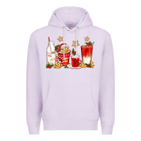 Lilac santa fuel coffee cups Premium Hoodie - texasbilliewilder