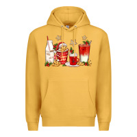 Mustard santa fuel coffee cups Premium Hoodie - texasbilliewilder