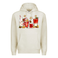 Oatmeal Heather santa fuel coffee cups Premium Hoodie - texasbilliewilder