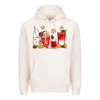 Pale Pink santa fuel coffee cups Premium Hoodie - texasbilliewilder