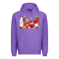 Purple santa fuel coffee cups Premium Hoodie - texasbilliewilder