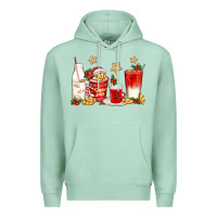 Seafoam santa fuel coffee cups Premium Hoodie - texasbilliewilder