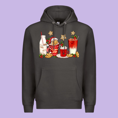 Santa Fuel Coffee Cups Premium Hoodie Designed By Texasbilliewilder