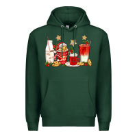 Sports Green santa fuel coffee cups Premium Hoodie - texasbilliewilder