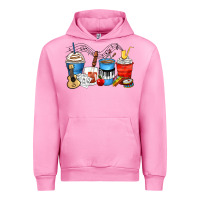 Fuchsia Pink music teacher coffee cups Urban Hoodie - Zillion Design Studio