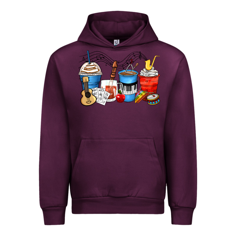 Music Teacher Coffee Cups Urban Hoodie by Zillion Design Studio | Teevron