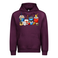 Mauve Wine music teacher coffee cups Urban Hoodie - Zillion Design Studio