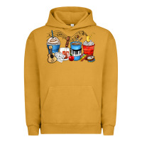 Pigment Peanut Butter music teacher coffee cups Urban Hoodie - Zillion Design Studio