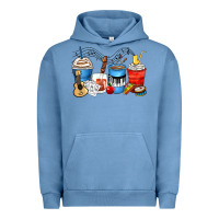Pigment Pebble Blue music teacher coffee cups Urban Hoodie - Zillion Design Studio