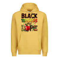 Antique Gold Black Teacher's are dope juneteenth Premium Hoodie - Zillion Design Studio