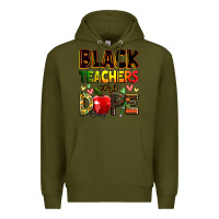 Army Green Black Teacher's are dope juneteenth Premium Hoodie - Zillion Design Studio
