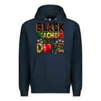 Navy Black Teacher's are dope juneteenth Premium Hoodie - Zillion Design Studio