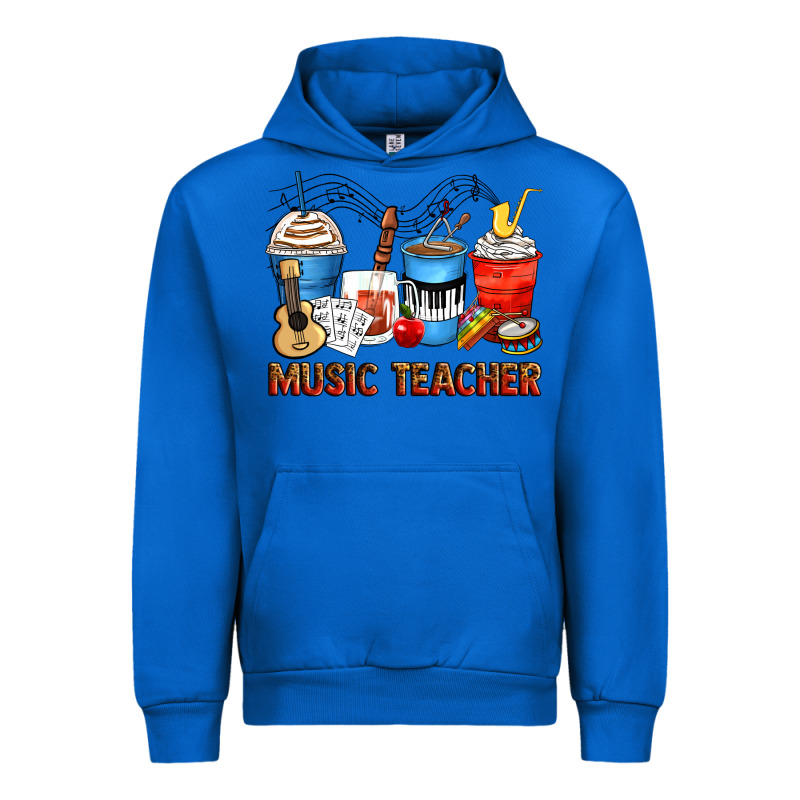 Music Teacher Coffee Cups Urban Hoodie by Zillion Design Studio | Teevron