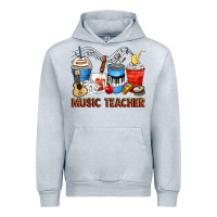 Heather Grey music teacher coffee cups Urban Hoodie - Zillion Design Studio