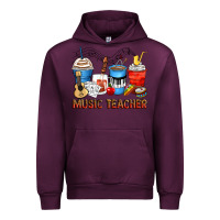 Mauve Wine music teacher coffee cups Urban Hoodie - Zillion Design Studio