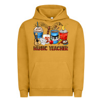 Pigment Peanut Butter music teacher coffee cups Urban Hoodie - Zillion Design Studio