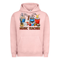 Pigment Salmon music teacher coffee cups Urban Hoodie - Zillion Design Studio