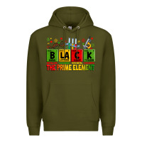 Army Green Black the prime element juneteenth Premium Hoodie - Zillion Design Studio