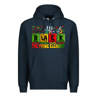 Navy Black the prime element juneteenth Premium Hoodie - Zillion Design Studio