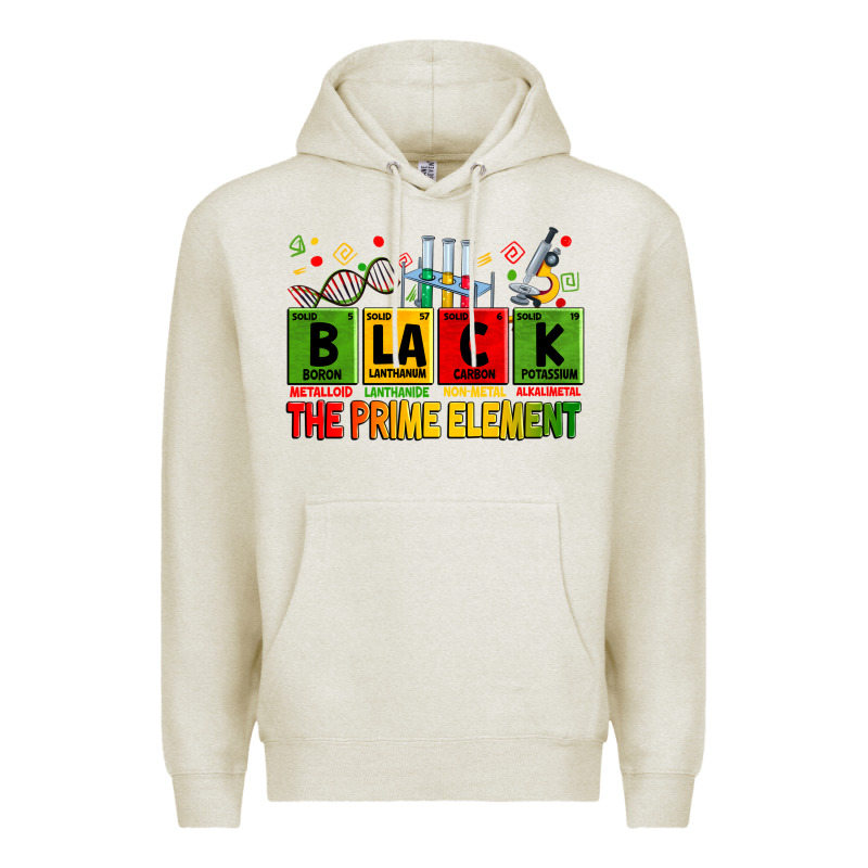 Black The Prime Element Juneteenth Premium Hoodie by Zillion Design Studio | Teevron