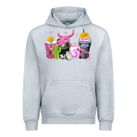 Heather Grey neon western coffee cups Urban Hoodie - Zillion Design Studio