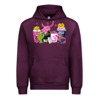 Mauve Wine neon western coffee cups Urban Hoodie - Zillion Design Studio