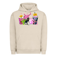 Pigment French Oak neon western coffee cups Urban Hoodie - Zillion Design Studio