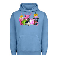 Pigment Pebble Blue neon western coffee cups Urban Hoodie - Zillion Design Studio