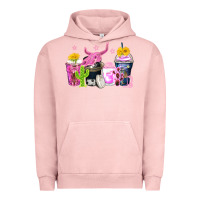 Pigment Salmon neon western coffee cups Urban Hoodie - Zillion Design Studio