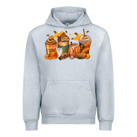 Heather Grey pumpkin spice latte coffee cups Urban Hoodie - Zillion Design Studio