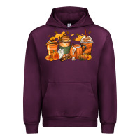Mauve Wine pumpkin spice latte coffee cups Urban Hoodie - Zillion Design Studio