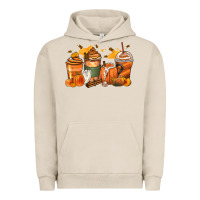 Pigment French Oak pumpkin spice latte coffee cups Urban Hoodie - Zillion Design Studio