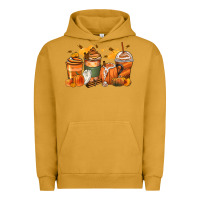 Pigment Peanut Butter pumpkin spice latte coffee cups Urban Hoodie - Zillion Design Studio