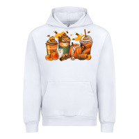 White pumpkin spice latte coffee cups Urban Hoodie - Zillion Design Studio