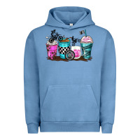 Pigment Pebble Blue motocross coffee cups Urban Hoodie - Zillion Design Studio