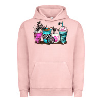 Pigment Salmon motocross coffee cups Urban Hoodie - Zillion Design Studio